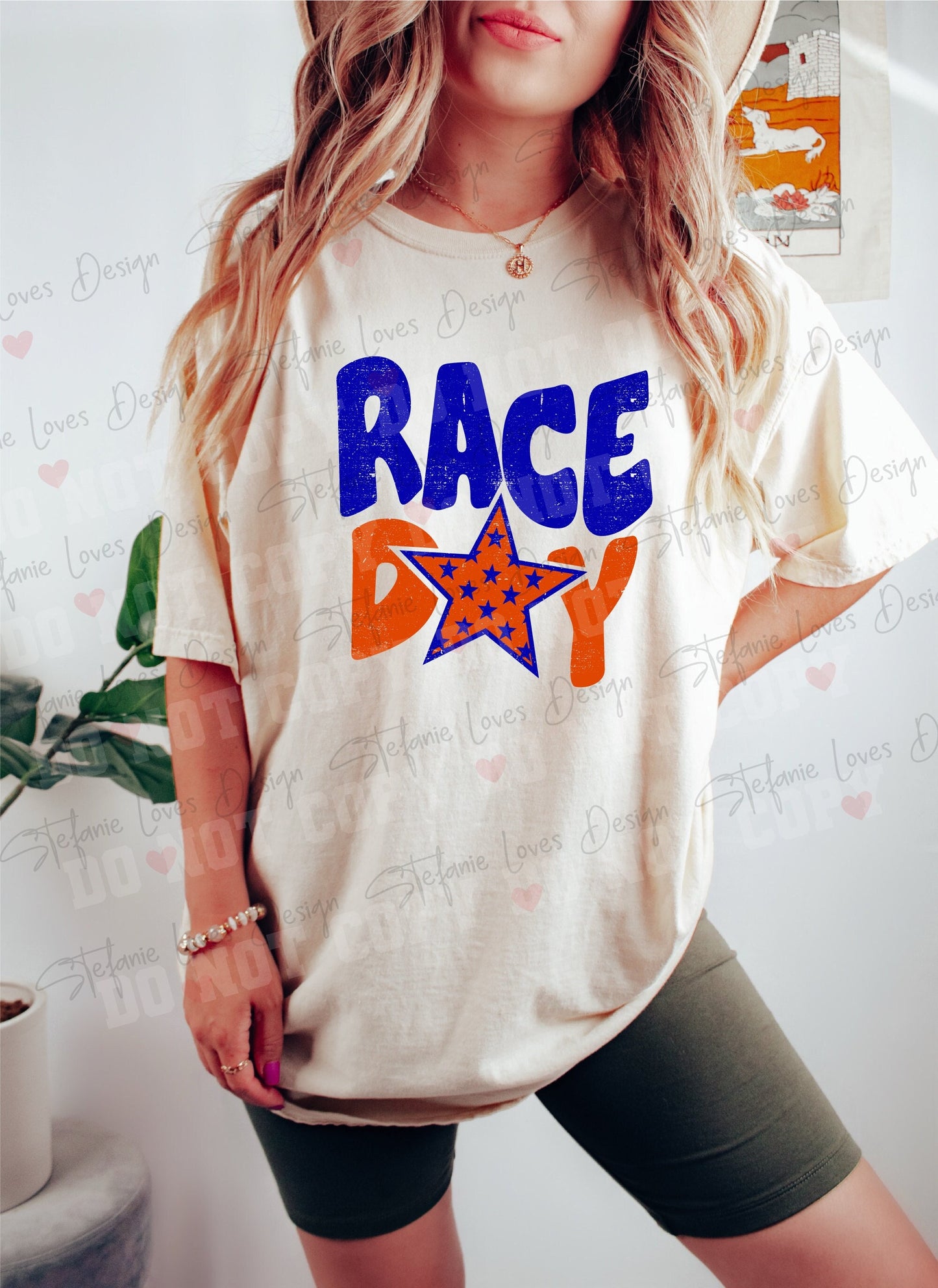 Race Day Distressed png, Distressed Running Race Day, Cross Country Digital Design Royal & Orange