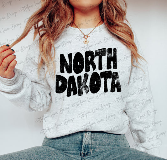 North Dakota png, Distressed North Dakota png, North Dakota Shirt png, Digital Design