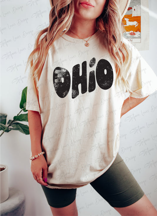Ohio png, Distressed Ohio png, Digital Design