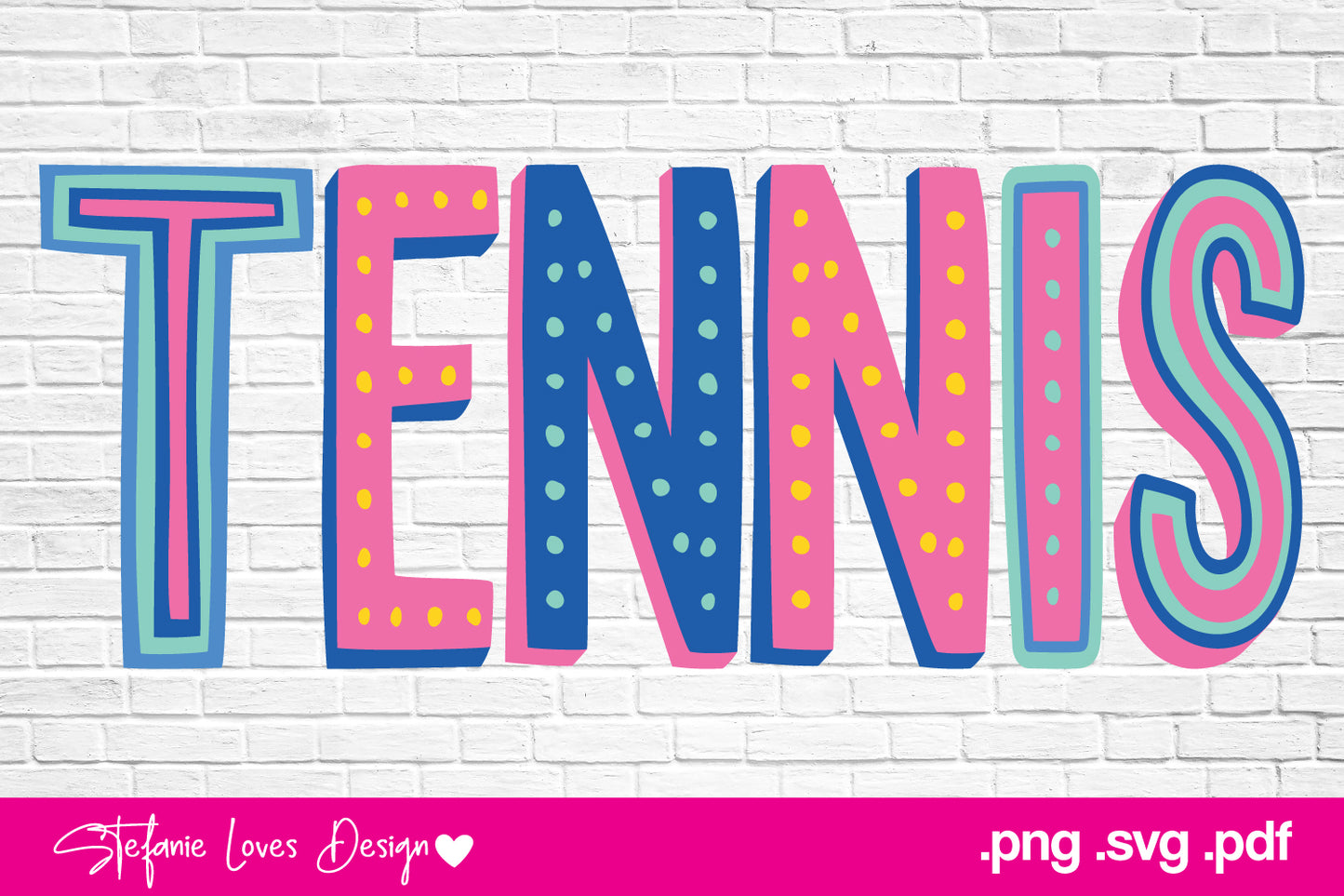 TennisCute Font svg pdf png, Digital Design